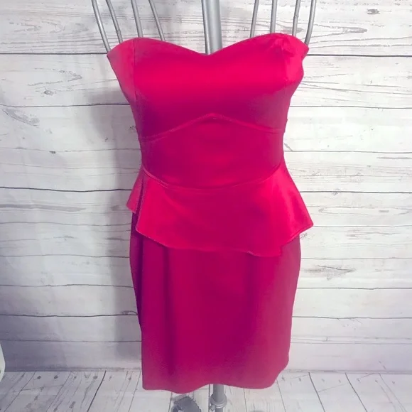 29) Max & Cleo Peplum Dress Size 6 - Picture 2 of 9